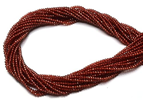 Perles rondelles Rhodolite Grenat micro facettées 2.5mm naturel en fil de 13 pouces pour création