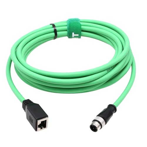 Cable adaptador Ethernet Cat5e M12 4 pines 2 m miniatura 1