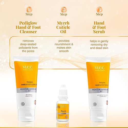 VLCC Pedicure - Manicure Hand & Foot Kit - 150g + 60ml | Remove Dirt, Impurities & Dead Skin Cells | Softens and Nourishes Hand and Feet | Combo of... - Image 6