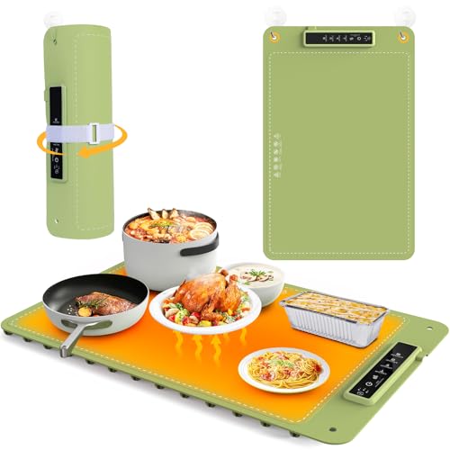 Warming Mat for Food, Rollable Electric …
