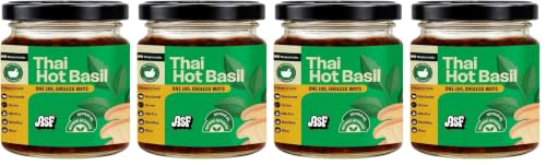 Image of ASF Thai Hot Basil Stir Fry Sauce Pack of 4, 360g | Spicy Garlic Blend | Ready Cooking Essential | Ideal Noodles Rice Vegetables Protein Meals | Conceptualized in the UAE | Clean Label