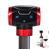 Libera tus manos: en comparación con la bomba de vacío de vino tradicional, necesitas presionar manualmente repetidamente para extraer el vacío dentro de la botella de vino tinto, mientras que nuestro tapón de vino eléctrico solo necesita ser presionado en su lugar, el indicador de evacuación azul se ilumina, puedes evacuar automáticamente todo el proceso, solo espera silenciosamente a que la luz indicadora de evacuación salga para mantener fácilmente tu vino tinto fresco como siempre
