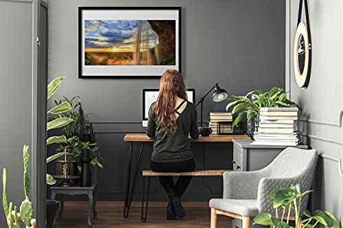 Affiche encadrée 100x70 cm waterfall paysage eau avec cadre mdf Tulup