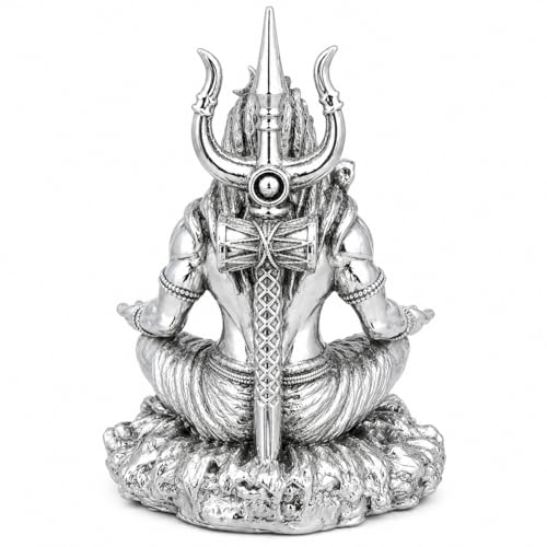 Image of KYAT Pure 999 Fine Silver Kamdhenu Cow with Calf Idol Elephant Pair (Lord Shiva - 3.5')