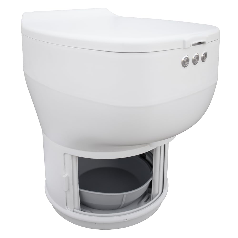 ELITE Inodoro sellado para instalación fija, inodoro portátil para camping, inodoro sin agua para furgonetas, autocaravanas, vehículos de expedición, camping