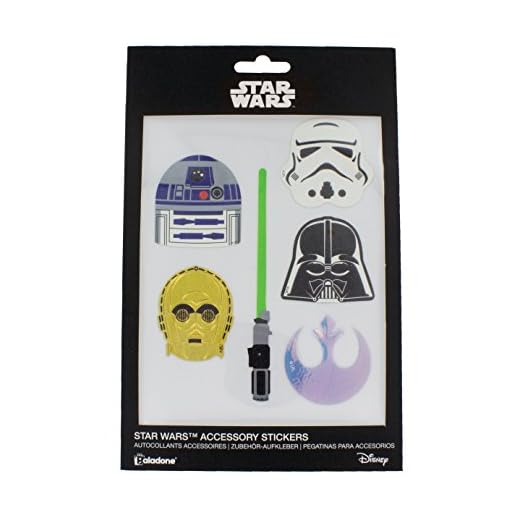 Paladone-RD-RS460247 Star Wars Pegatinas, Dibujos Animados, Color Blanco, único (PP3489SW)