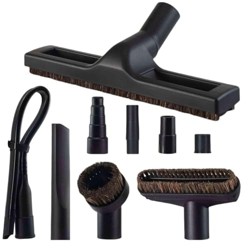 Yopeissn Juego de Limpieza de Accesorios Universales de 9 Piezas, Accesorio de Aspiradora/Cepillo/Herramienta para Rincones, para Mangueras Estándar de 32 mm y 35 mm