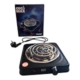 Hornillo Electrico - Hornillo Cachimba 1000W - Horno de alta potencia para carbón natural de shisha - Placa de fuego de cocina compatible para alimentos - Transporte Fácil