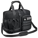 KSIBNW Personal Item Bag 40x30x15cm, Travel Duffle Bag 16x12x6 inch, Tote Carry on Luggage Under Seat for Airplanes Overnight Tactical Messenger Bags 15.6 inch Laptop Bags for Women and Men, Black