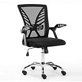 Plié: Non MOBYGKFY Simple Chaise de Bureau Chaise Formation renouvelable Fauteuil Informatique Ménage Lifting Conférence Président Personnel(Argento)