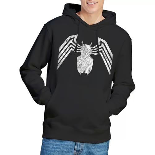 Sweat à capuche Venom Marvel chaud et anti-boulochage pour l'hiver