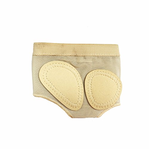 Wuchieal Women's Dance Paws Pad Foot Thongs Toe Undies Half Lyrical Shoes Socks (Champagne&Black,M) #TOP6