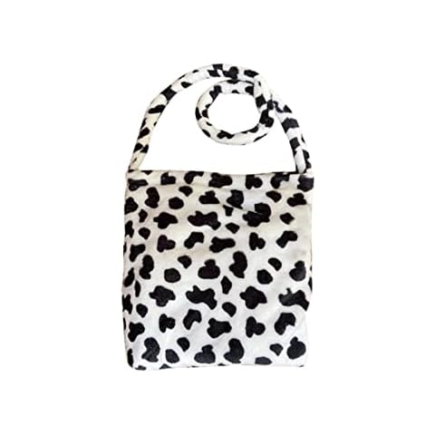 SHIYONG Fashion Plush Cow Milk Pattern Messenger Bag Women Big Capacity Shoulder Crossbody Handbag Satchel Pouch Cover