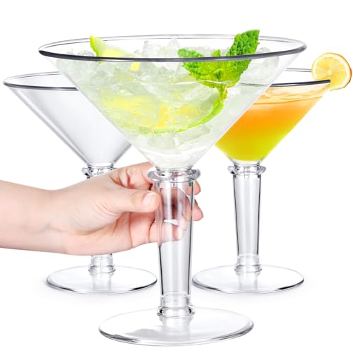 Saiaokj 48Oz Giant Martini Glass Plastic Large Martini Glasses For Centerpieces Perfect For Martini Party Decorations Gifts &Amp; A Tini Bit Older Birthday(3Pcs)