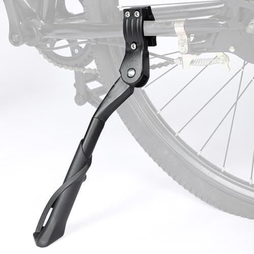 Lauviomify Pata de Cabra Bicicleta Ajustable 24-29 Zoll – Soporte Lateral de Aluminio, Estable y Antideslizante, para Mountainbike, Bicicleta de Ciudad, E-Bike, Trekking y de Trabajo