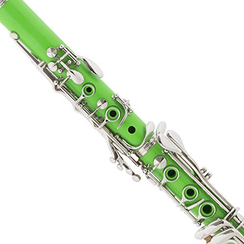 Image of Mendini by Cecilio Ebonite Bb Clarinet Kit with 2 Barrels - Green