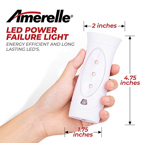 Amerelle Led Emergency Lights For Home Power Failure – Triple Function Power Failure Light And Plug In Flashlight Combo, With Rechargeable Battery – Be Snow Storm & Hurricane Ready (71134) #TOP3