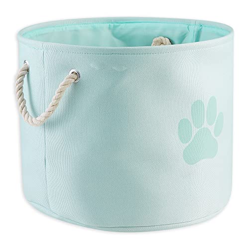 Bone Dry Pet Storage Collection Collapsible Bin, Medium Round, Aqua #TOP1