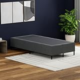 First of a Kind Twin Long Premium Metal Bed Frame with Decorative Fabric Cover, Headboard Ready, Heavy-Duty 5000 LB Capacity, Easy Assembly, Durable Steel Foundation for All Mattress Types