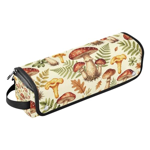 Bolsa de viaje resistente al calor para herramientas de cabello con cierre, impermeable y portátil, con patrón de hongo miniatura 1