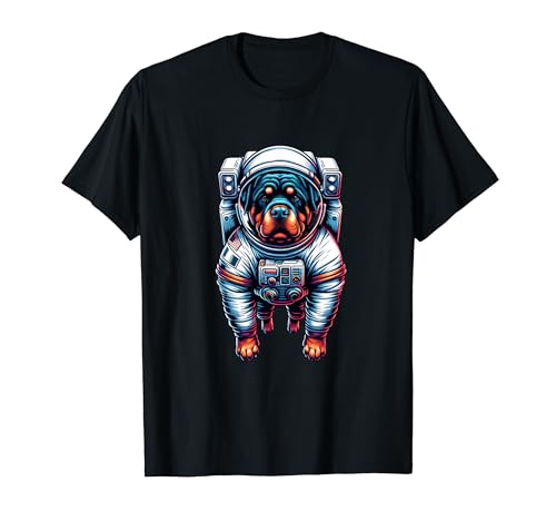 Rottweiler Astronauta Divertido Camiseta