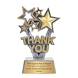 Decade Awards Thank You Trophy - Sponsor Appreciation Award - 6 Inch Tall - Engraved Plate on Request
