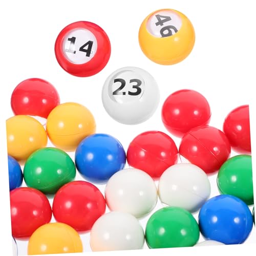 BESPORTBLE 50Pcs Brightly Colored Balls for Party Games Raffle Draws and Bingo Activities Lightweight Easy to Read Balls for Events and Celebrations