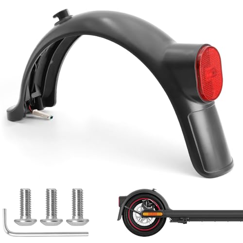 Xisair Hinterer Kotflügel + LED-Rücklicht-Kit für Xiaomi Scooter 4 Pro, Integriertes Set Ohne Zusätzliche Installation, Zubehör für Elektroroller, Schwarz