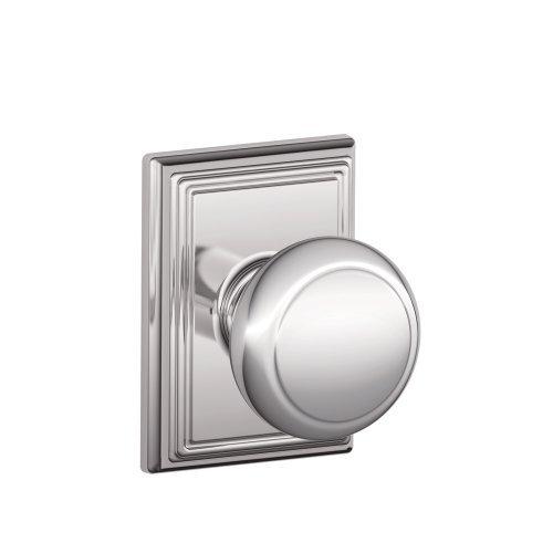 SCHLAGE F10 and 625 ADD F10AND625ADD Addison Collection Andover Passage Knob, Bright Chrome