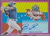2021 Leaf Metal Brayan Rocchio 3/20 Autographed National Pride Baseball Card #NP-BR1
