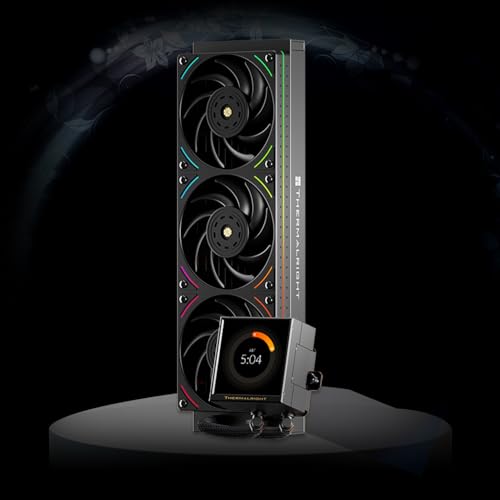 Image of Thermalright Peerless Vision 360 UB ARGB Black CPU Aio Cooler,PC 360 Specification Water Cooler System with Inline PC Fans,3.95''IPS LCD Screen with 480x480 Resolution,for AM4 /AM5;Intel 1700 /1851