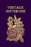  Vintage Notebook: Seniors Notebook for Work and Office for Elderly Men, Wide Lined (Purple Notebook)
