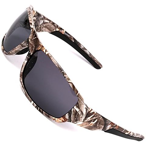 MOTELAN Polarized Camouflage Sunglasses for Men's Fishing Hunting Boating Sun Glasses Grey Cover