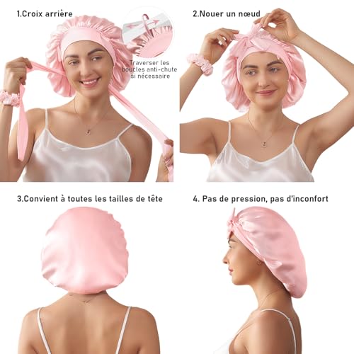 Bonnet de nuit en soie LitBear pour protéger vos cheveux endormie - 6