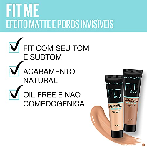 Base Líquida Maybelline Fit Me N70 Efeito Matte, 30ml