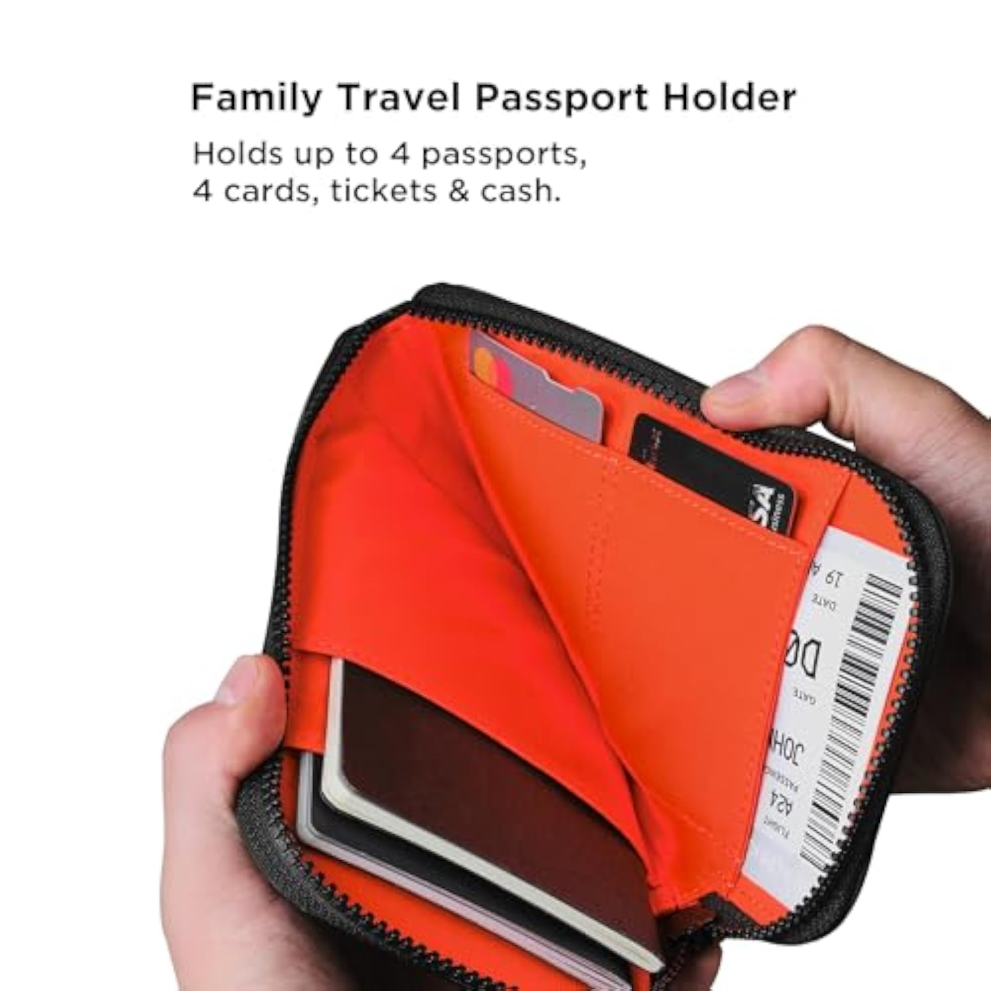 Green Zip Travel Wallet, Efficient Travel Accessories Organizer