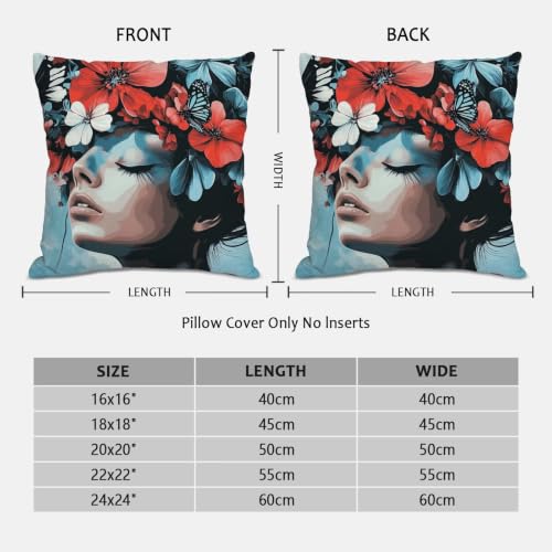 Housse coussin 50x50 cm lot de 2 en lin résistant à l'eau L#1413 - 5