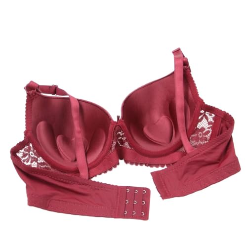 Soutien-gorge à armatures de grande taille couverture complète rouge - 3