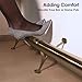 Shantra 6ft Bar Foot Rail Kit, 304 Stainless Steel Tube with Polished Finish & Brushed Brackets, Brass Bar Foot Rest Rail, Complete Undercounter Mount Hardware and Tubing