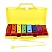CHICIRIS 8 Notes Xylophone, Professional Glockenspiel with Precise Tuning and Adjustable Sound Plugs, Includes 2 Mallets for Kids and Beginners