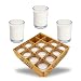 Candelo Votivkerzen 16 Kerzen im Glas - Weiße Stilvolle Tischkerzen...