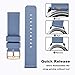 WOCCI 18mm Silicone Watch Band with Rose Gold Buckle, Soft Rubber Replacement Straps with Quick Release (Harbor Blue)