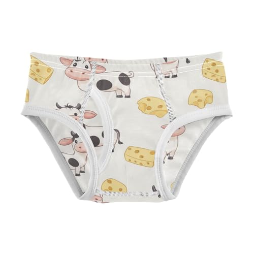 Wusikd Cow Cheese Boys' Underwear Cotton Cute Boys Briefs Soft Toddler Underwear 2T