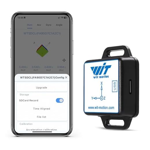 [Registratore accelerometro Bluetooth 5.0] Sensore di accelerazione wireless a 9 assi WT901SDCL-BT50 con scheda SD, accelerometro a 3 assi+giroscopio+magnetometro+inclinometro, modulo IMU MPU9250