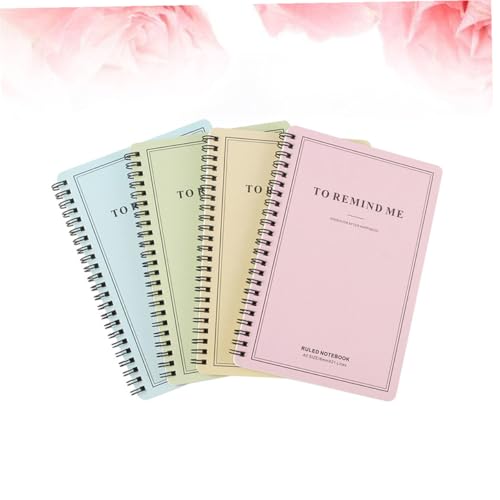 Lot de 4 cahiers à spirale PLAFOPE papier épais pour notes