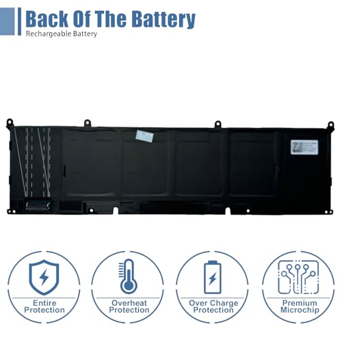 Image of P0FWH Laptop Battery Replacement for Dell Alienware m16 R2 Inspiron 16 7640 2-in-1 Inspiron 16 Plus 7640 Series 0M9DG0 HGJCY POFWH 11.7V 90Wh 7692mAh