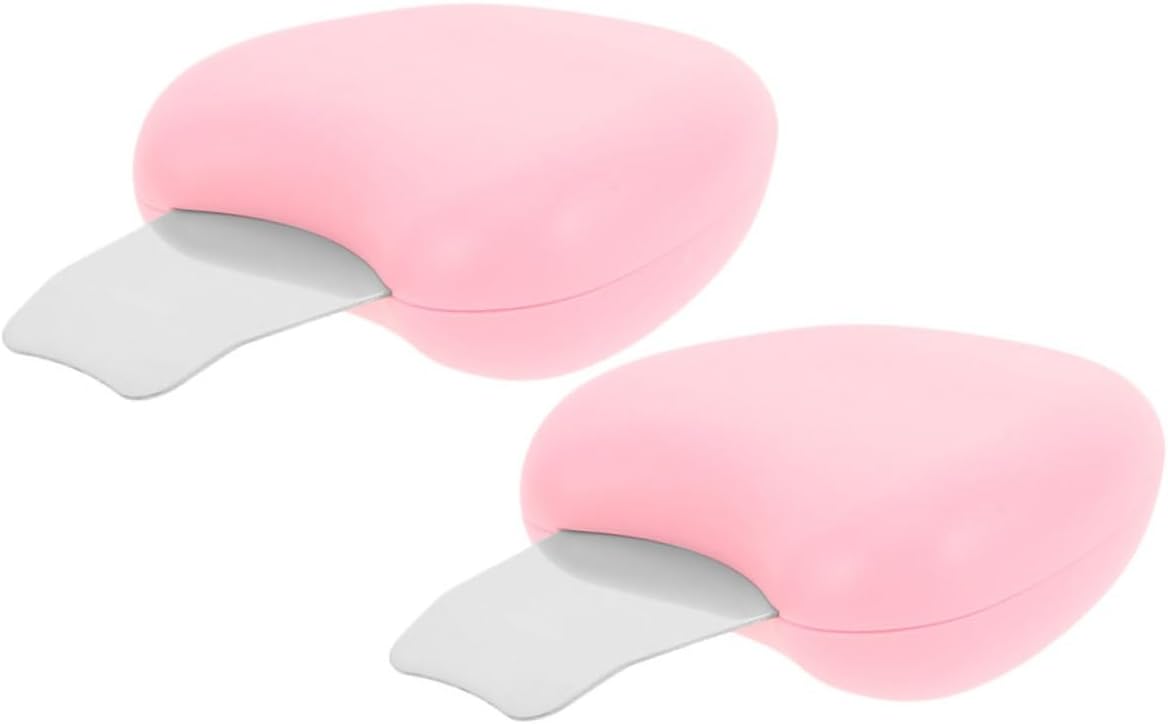 2pcs Blackhead Scraper Facial Scraper for Face Hand Held Face Scrubber Skincare Accessories Mini Skin Care Spatula Black Head Extractor Tool Beauty Spatula Pink Stainless Steel
