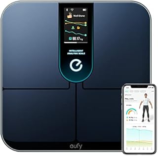 eufy by Anker WLAN Fitness Tracking Smart Scale P3, intelligente Waage mit Analyse, virtuelles 3D-Körpermodell, digitale Körperwaage mit 16 Messwerten, Herzfrequenz, BMI, Bluetooth, mit App