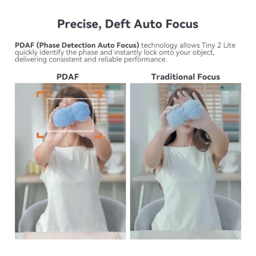 Image of OBSBOT Tiny 2 Lite 4K PTZ Webcam AI-Tracking 1 /2 inch CMOS | 1 /2 inch CMOS 48MP HDR 4K@30fps 1080p@60fps Dual-Mic NR Gesture Control 2.0 Preset Modes Streaming, Meeting, Gaming