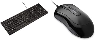 Kensington ValuKeyboard - wired keyboard for PC, Laptop, Computer, notebook. USB Keyboard and Kensington Wired USB 3.0 Mouse - USB Mouse, Scroll Wheel Computer Mouse